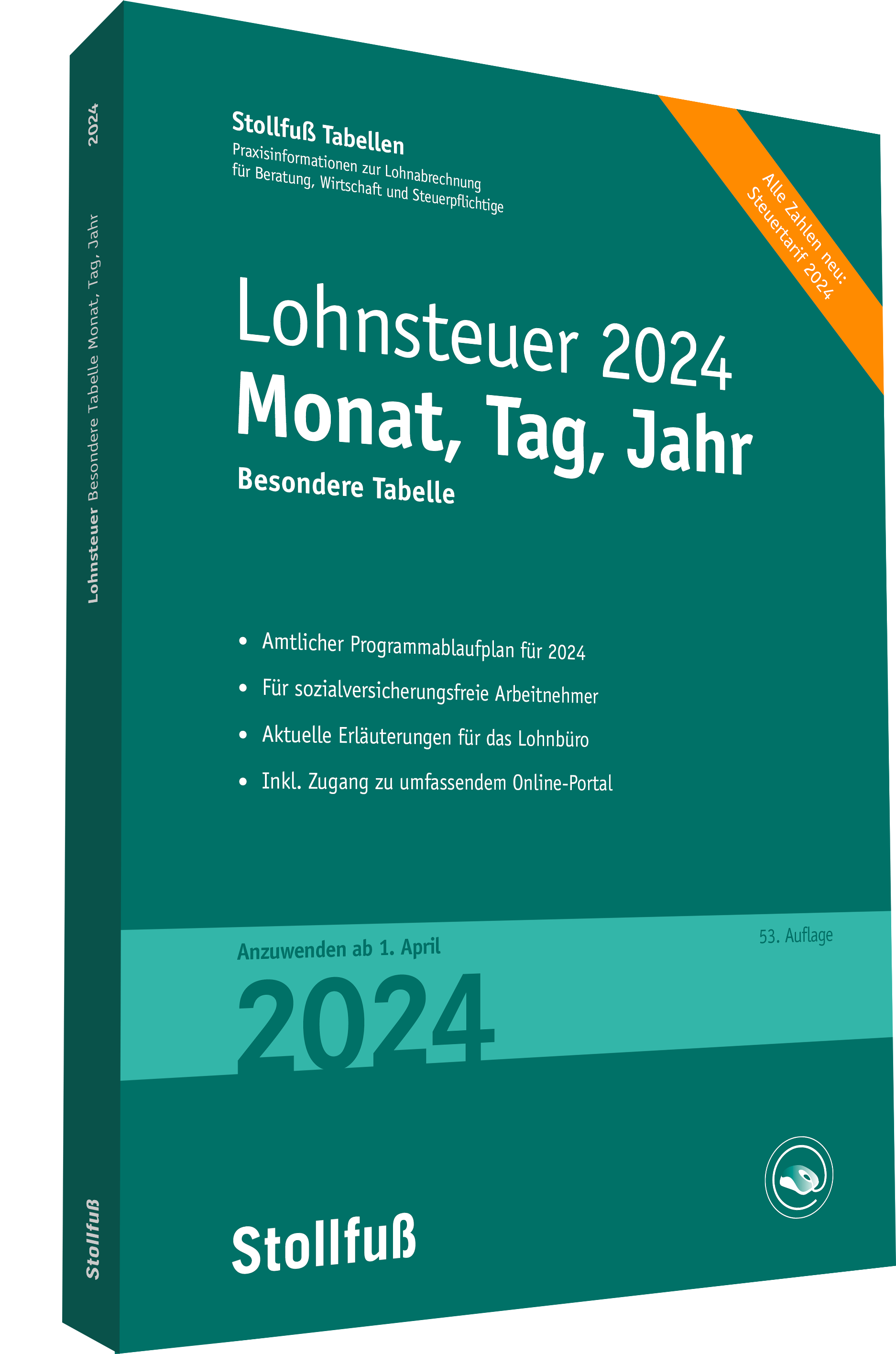 Tabelle, Lohnsteuer 2024 Monat, Tag, Jahr | Print | 9783083340249